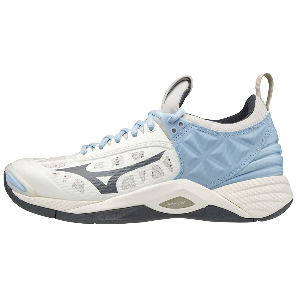 Damske Volejbalove Tenisky Mizuno Wave Momentum Biele/Tmavo Siva Vypredaj UEAS15403